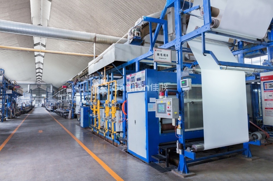 Mianyang Jialian printing and dyeing Co., Ltd. cadena de producción del fabricante